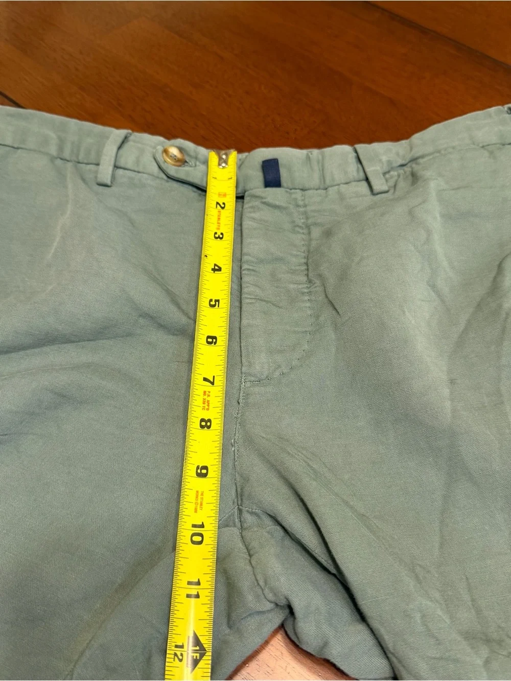 Incotex Slowear Chinolino Mens Green Linen Cotton Trousers Chino Pants 34x32